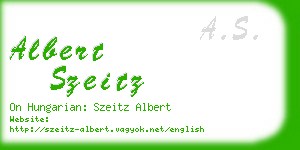 albert szeitz business card